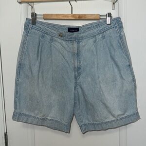 Vintage Gant Blue Jean Pleaded Cotton Shorts